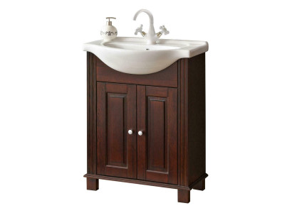 Meuble-lavabo de qualité supérieure en brun, 65cm.