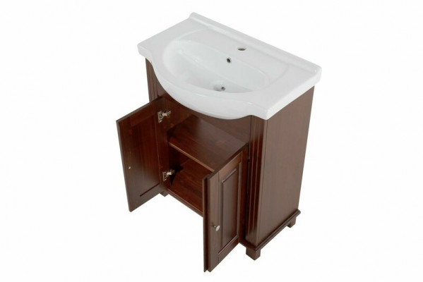 Meuble-lavabo de qualité supérieure en brun, 65cm.