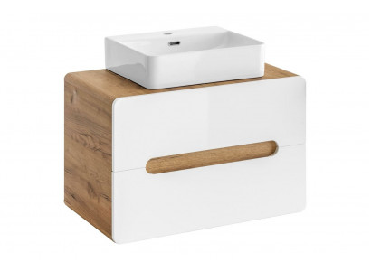 Lavabo Salle de bain Lavabo avec vasque attachée 80cm