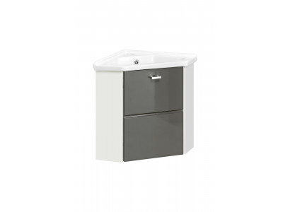 Lavabo d'angle Lavabo avec meuble de base 40 cm Lavabo d'angle Lavabo en céramique