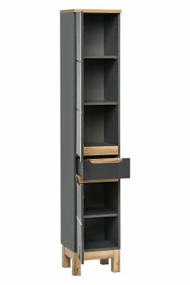 Armoire de toilette haute Étagère Meuble de salle de bain Étagères de meuble de salle de bain