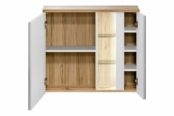 Armoire murale Armoire de salle de bains avec miroir 80 cm LED