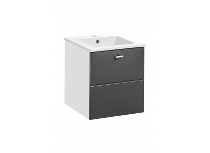 Ensemble de meubles de salle de bain 40cm Lavabo avec meuble sous-vasque Tiroir de lavabo Armoire murale