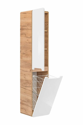 Armoire murale Armoire de salle de bain Armoire haute suspendue avec panier à linge
