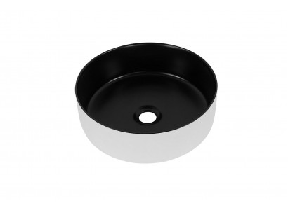 Ronde Ronde Cuvette Accessoire Lavabo Noir Blanc Cuvette
