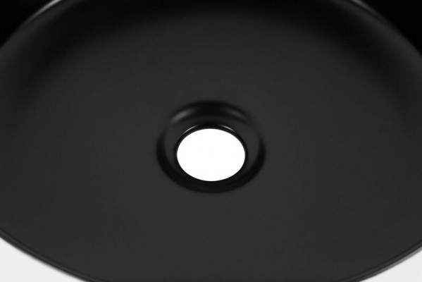 Attachement de vasque ronde Lavabo Noir Vasque Blanche Lavabo