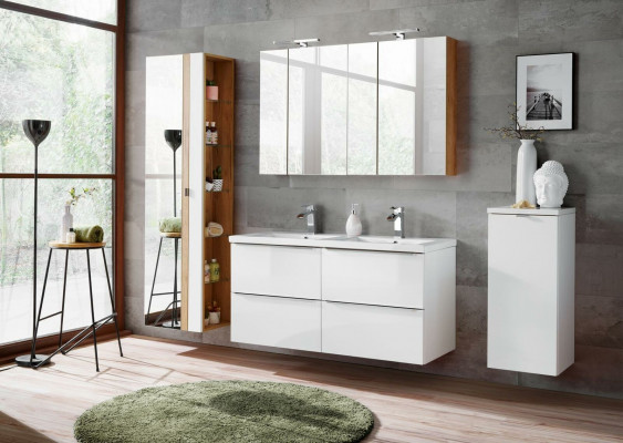 Meuble de salle de bains design 6 pièces. Ensemble de suite Armoire Déco Lavabo