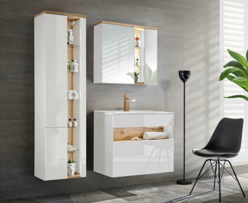 Meubles de salle de bain design Ensemble de 3 pièces de salle de bain Armoire décorative Lavabo