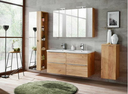 Armoire à miroir pour salle de bains avec étagère de 60 cm