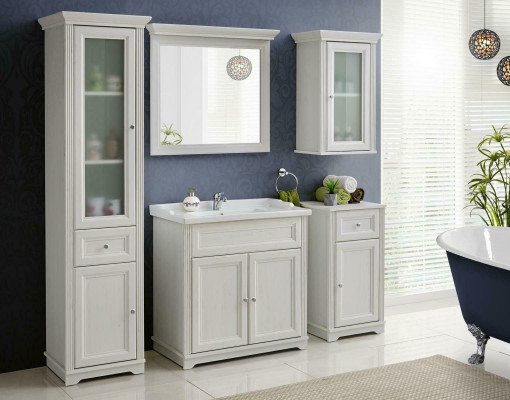 Meuble de salle de bain design Salle de bain 5 pièces Ensemble de décoration Armoire Lavabo