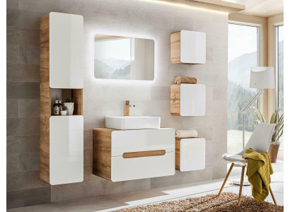 Mobilier de salle de bain Design Ensemble de 6 pièces Suite Armoire Déco Lavabo