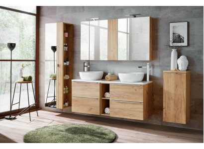 Meuble de salle de bain Design Set de 8 pièces Ensemble Armoire Lavabo