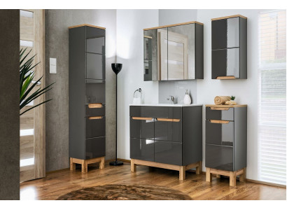 Ensemble de meubles de salle de bain design. Comprenant une armoire, un lavabo et un ensemble de meubles de salle de bain 5 pièces.