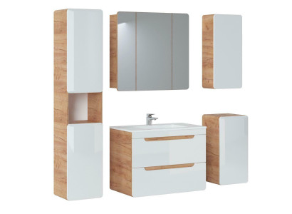 Design Meubles de salle de bain Salle de bain 5 pièces. Ensemble de placard éclairage
