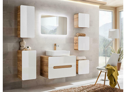 Meubles de salle de bains design Ensemble de 7 pièces pour salle de bains Armoire Lavabo