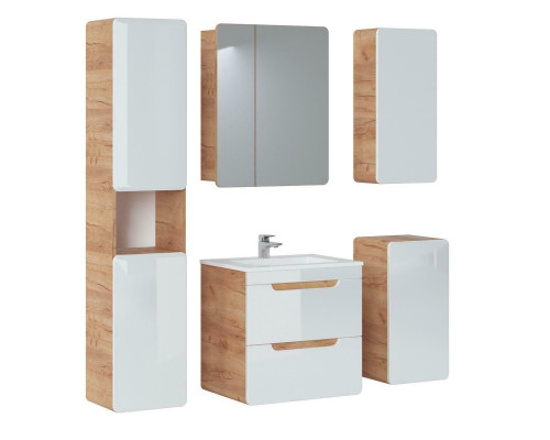 Conception de la salle de bain Mobilier de salle de bain Ensemble de 5 pièces Garde-robe Déco Lavabo