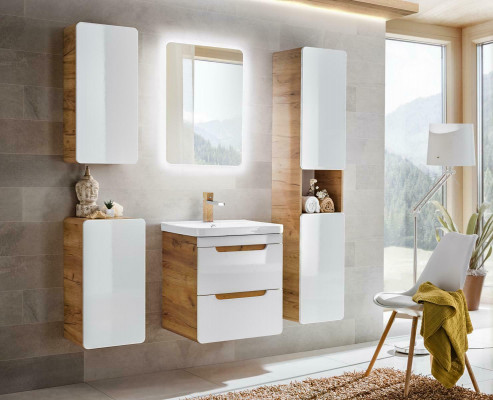 Conception de meubles de salle de bain 5 pièces. Ensemble Armoire Lavabo