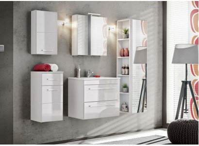 Mobilier de salle de bain design Décoration de salle de bain Ensemble de 5 pièces Garde-robe Lavabo