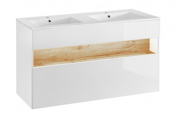 Double lave-mains Meuble sous-lavabo avec vasque de lavabo