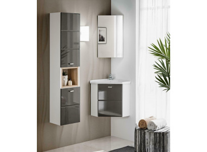 Lavabo Meuble de Salle de Bain Ensemble de Coin Lavabo de Salle de Bain Lavabo