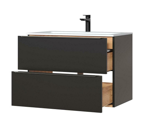 Lavabo de luxe Meuble de base pour lavabo Vasque d'armoire pour lavabo de salle de bain de 80 cm.