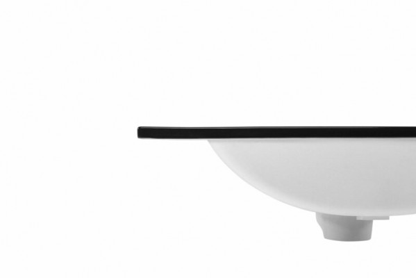 Lavabo en céramique Lavabo encastré Noir Lavabo en céramique