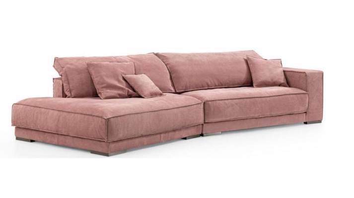 Canapé rose de grande taille xxl, canapé en tissu, canapé de salon 3 places