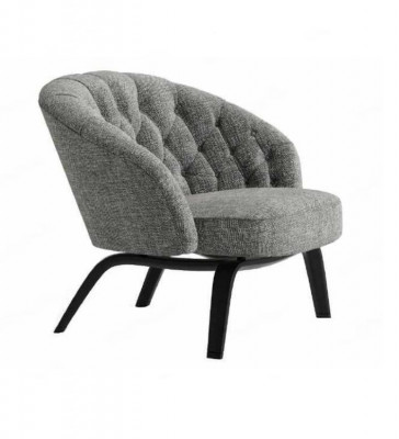 Revêtement élégant en bois massif avec des coutures style Chesterfield en charbon.