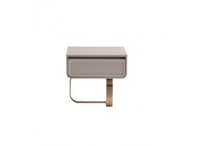 Table de chevet beige Table de chevet Chambre Table d'appoint en acier inoxydable Table en bois Moderne
