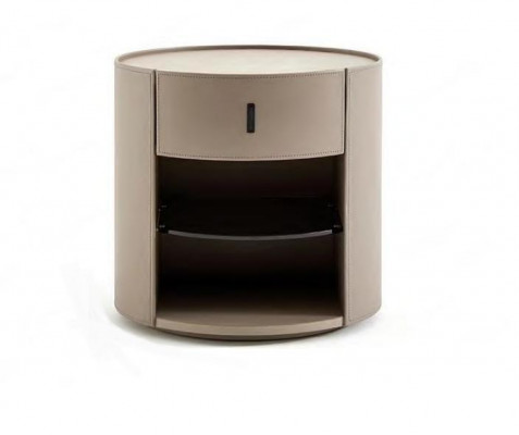 Table de chevet de designer beige Console de nuit de luxe Meubles de chambre à coucher Style