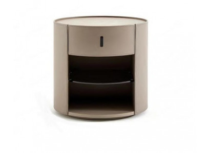 Table de chevet de designer beige Console de nuit de luxe Meubles de chambre à coucher Style