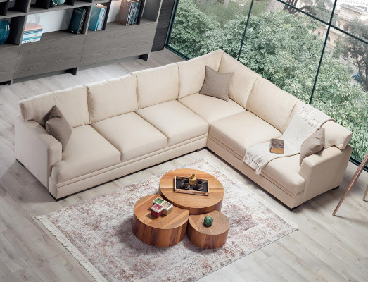 Canapé d'angle Salon Design Mobilier Luxueux Canapé en forme de L Moderne Mobilier