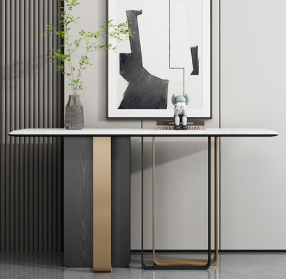 Table Console en Bois de Designer. Table Console Moderne pour Salon.