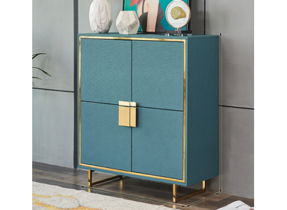 Buffet moderne bleu, commode de salon étagères de luxe mobilier neuf