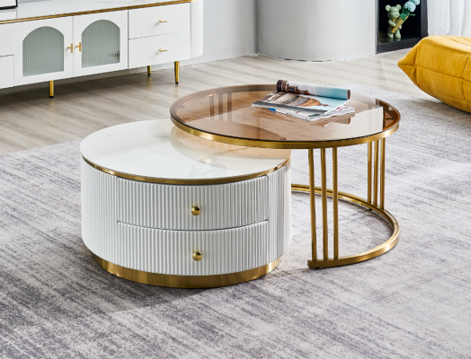 Table basse Salon Mobilier de luxe en bois Tables à café Tables à café 80x40.5 Table