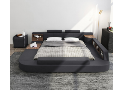 Lits Hôtel Moderne Multifonction Double Lit Design Luxe Rembourrage