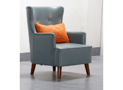 Chaise aile design imitation cuir canapé canapé rembourrage une place fauteuil nouveau