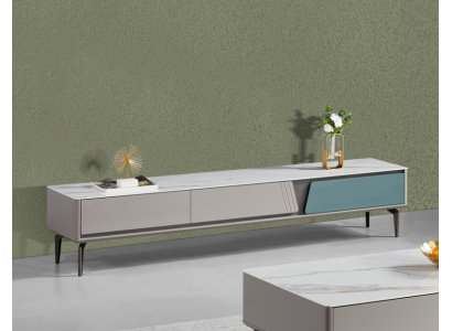 Meuble de salon gris Buffet Bahut Meuble TV Armoire TV Meuble bas de télé Meuble TV neuf