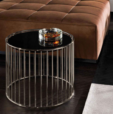 Table d'appoint Design Table basse Design Salon Moderne en acier inoxydable.