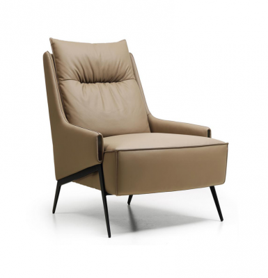 Fauteuil 1 place en simili-cuir de salon de luxe Rembourrage Relax Mobilier Design Canapé