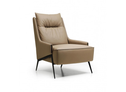 Fauteuil 1 place en simili-cuir de salon de luxe Rembourrage Relax Mobilier Design Canapé