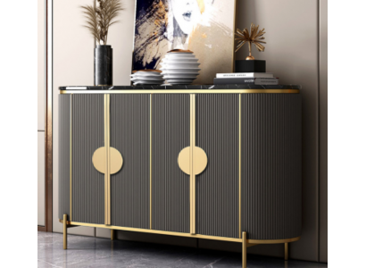 Buffet de luxe Commode Salon Designer Mobilier Gris Moderne Nouveau