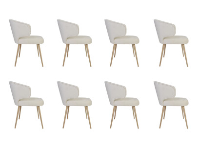 8x Chaises Chaise Rembourrage Design Lounge Club Siège Lehn Suite Fauteuil neuf