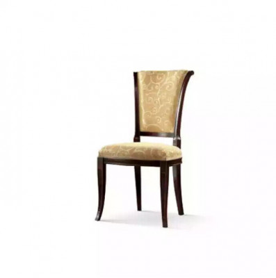Chaise de salle à manger sans accoudoir beige en tissu de luxe