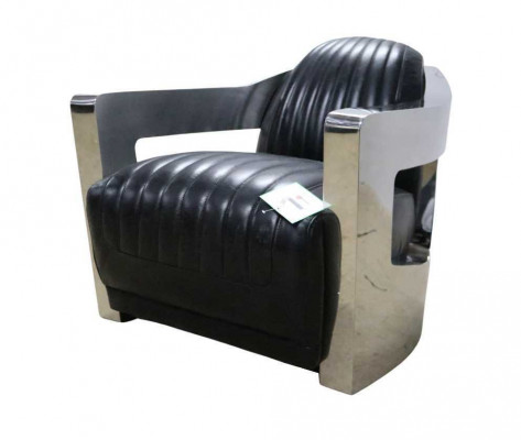 Fauteuil en cuir Aviator Club Fauteuil Art Déco Fauteuil cocktail Fauteuil TV nouveau