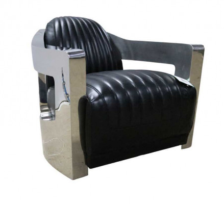 Fauteuil en cuir Aviator Club Fauteuil Art Déco Fauteuil cocktail Fauteuil TV nouveau