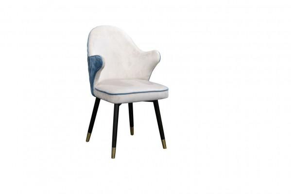 Chaise 1x Salle à manger Fauteuil Siège de salon TV Club Textile Siège en cuir