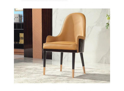 Chaise 1x Salle à manger Fauteuil Fauteuil TV Salon Club Cuir Textile Siège