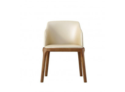 Chaise 1x Salle à Manger Fauteuil Fauteuil TV Salon Club Siège en Tissu Cuir