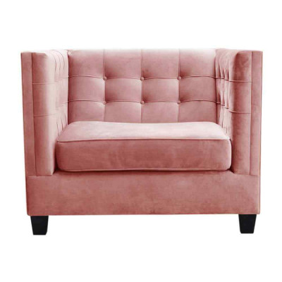 Chaise 1x Salle à manger TV Salon Siège Textile Fauteuil Fauteuil chesterfield rembourré